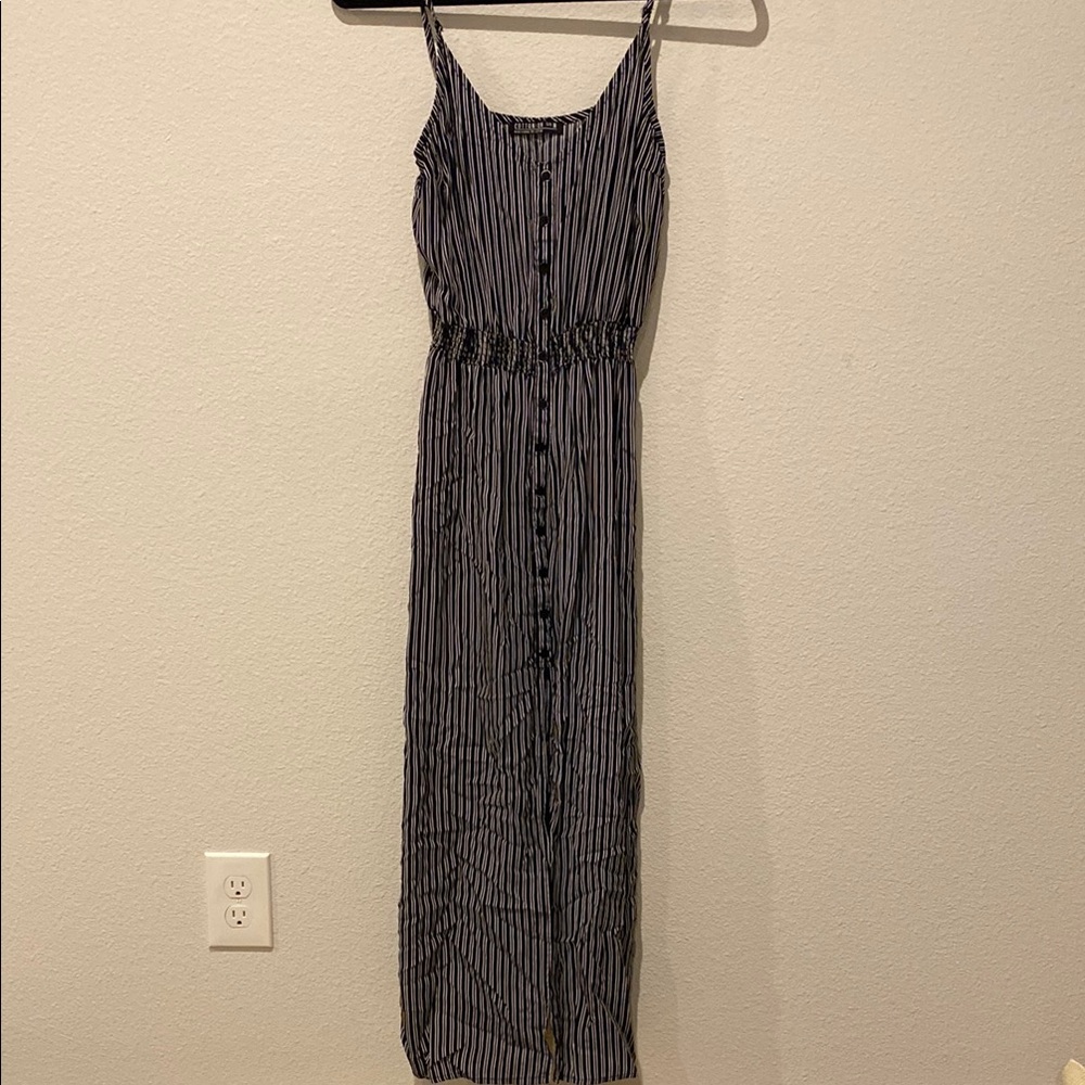 Striped Black and White Maxi Dress